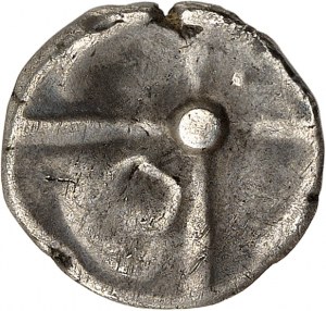 Southwest (Narbonne-Toulouse). Drachma with ND cross and lunules (2nd-1st c. BC).