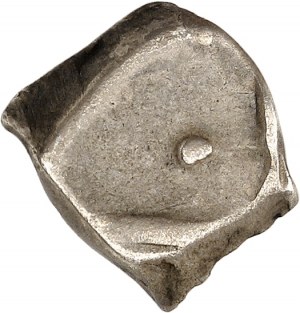 Nejisté, Tolosates / Petrocores / Nitiobroges. Plamenná drachma, série VII s hlavou vpravo ND (polovina 3. - první polovina 2. století př. n. l.).