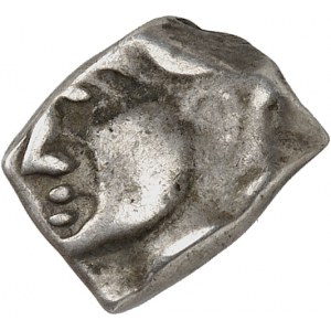 Neisté, Tolosates / Petrocores / Nitiobroges. Drachma s bradatou hlavou ND (2. stor. pred Kr.).