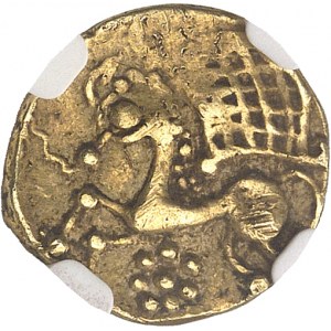 Parisii. Quarto di statere, classe IV ND (I secolo a.C.).