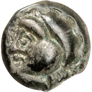 Meldes. Potin with boar and severed head, POT 8, class 1 with head to left ND (late 2nd century BC).