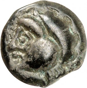 Meldes. Potin with boar and severed head, POT 8, class 1 with head to left ND (late 2nd century BC).