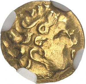 Atrebates. Quarter statere with crescent, ND prototype (2nd c. BC).