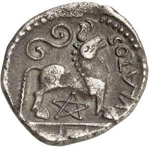 Rèmes (1st century B.C.). ATEVLA/VLATOS denarius or drachma with pentagram, class I ND (1st century B.C.).