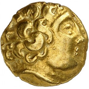 Mediomatrix. Schweres Viertel mit Pegasus (Klasse I, Typus von Tarquimpol-Verneville) ND (spätes 2. - 1. Jahrhundert v. Chr.).