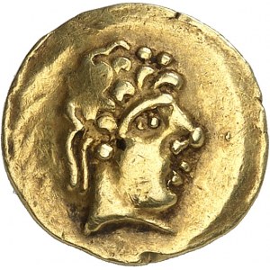 Mediomatrix. Viertel des Staters mit dem Pegasus ND (150-58 v. Chr.).