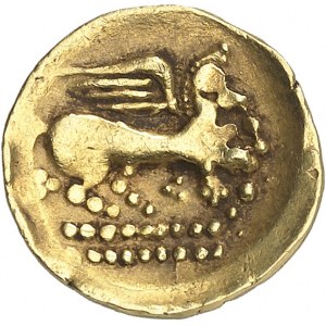 Mediomatrix. Viertel des Staters mit dem Pegasus ND (150-58 v. Chr.).