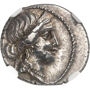 Julius Caesar (60-44 př. n. l.). Denár ND (47-46 př. n. l.), severní Afrika.