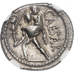 Julius Caesar (60-44 př. n. l.). Denár ND (47-46 př. n. l.), severní Afrika.