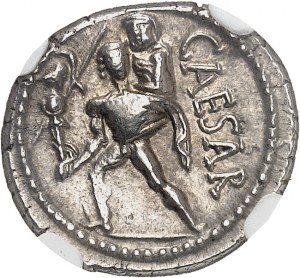 Giulio Cesare (60-44 a.C.). Denario ND (47-46 a.C.), Nord Africa.