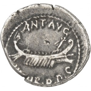 Markus Antonius. Denar der Leibwache des Antonius (Cohortis speculatorum) ND (32-31 v. Chr.), Patrae?