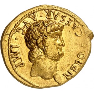 Nero (54-68). Aureus ND (63-64), Rím alebo Lyon.