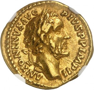 Antonín Pobožný (138-161). Aureus 156-157, Řím.