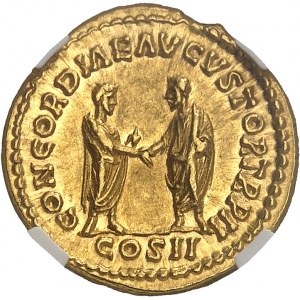 Lucjusz Werus (161-169). Aureus ND (162), Rzym.