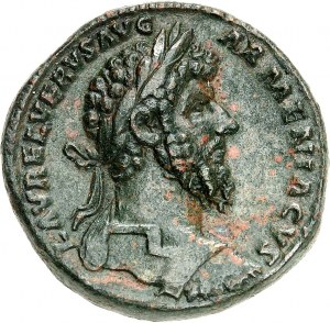 Lucius Verus (161-169). Sesterce ND (163-164), Řím.