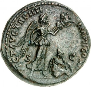 Lucius Verus (161-169). Sesterce ND (163-164), Řím.