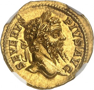 Septimius Severus (193-211). Aureus ND (207), Rím.