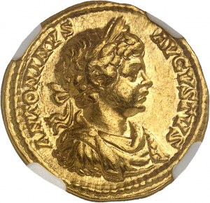 Caracalla (198-217). Aureus 199-200, Řím.