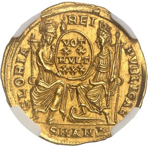 Constantius II (324-361). Solidus ND (347-355), Antiochia, 4. Offizin.