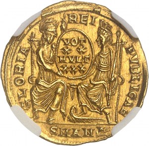 Konstantin II (324-361). Solidus ND (347-355), Antiochie, 4. dispenzář.