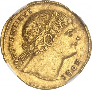 Konstantin II (337-350): násobek nebo medailon v modulu 2 solidi 327, Thessalonica.