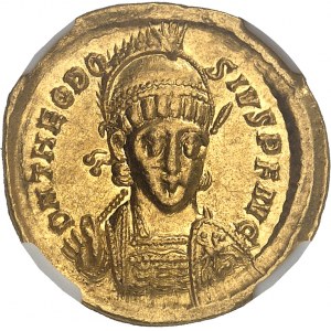 Teodosio II (402-450), Solidus 403-408, Costantinopoli, 8° ufficio.