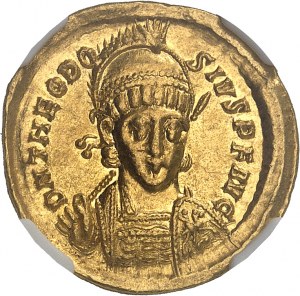 Theodosius II (402-450). Solidus 403-408, Konstantinopel, 8. Offizin.