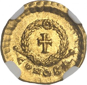 Pulcheria (414-453). Tremissis ND (444), Konštantínopol.