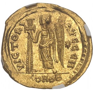Anastasius I. (491-518). Solidus 1. typu ND, Konstantinopol, 8. úřad.