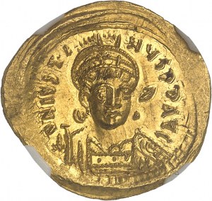 Justin I. (518-527). Solidus ND, Konstantinopol, 2. úřad.
