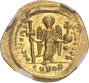 Giustino I (518-527). Solidus ND, Costantinopoli, 2° ufficio.