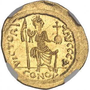 Justin II (565-578). Solidus ND, Konstantinopol, 1. úřad.