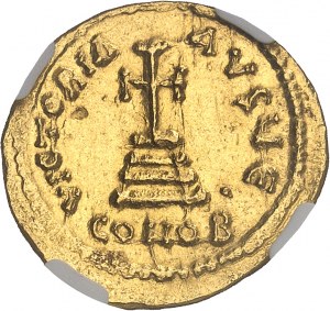 Héraclius et Héraclius Constantin (613-641). Solidus ND (613-629), Constantinople, 5e officine.