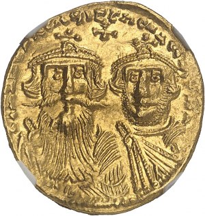 Herakliusz i Herakliusz Konstantyn (613-641). Solidus ND (629-632), Konstantynopol, 2. officina.