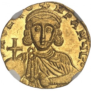 Lev III. Isaurský (717-741). Solidus ND, Konstantinopol, 7. úřad.