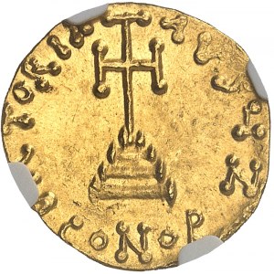 Lev III. Izairijský (717-741). Solidus ND, Konštantínopol, 7. úrad.