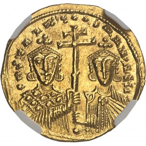 Konstantyn VII i Roman II (945-959). Solidus, 9. typ ND (po 945 r.), Konstantynopol.