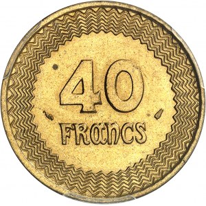 Communauté française (1958-1959). Essai de 40 francs, par R. Delannoy, Frappe spéciale (SP) 1958, Paris.