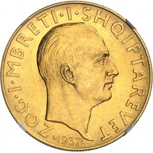 Zog I (1. 9. 1928-1939). 100 franga ari, 25. výročí nezávislosti 1937, R, Řím.