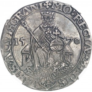 Aachen (slobodné mesto). Thaler v mene cisára Maximiliána II. 1570.