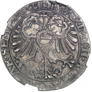Cáchy (svobodné město). Thaler jménem císaře Maxmiliána II. 1570.