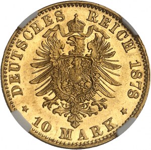 Hesse-Darmstadt, Louis IV (1877-1892). 10 mark 1878, H, Darmstadt.