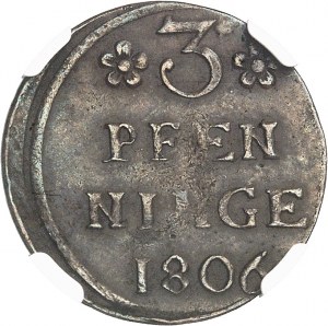 Pomerania, Gustav IV Adolphus (1792-1809. 3 pfenninge, 1st type (short legend) 1806.