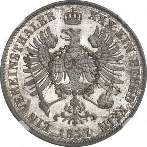 Prussia, Federico Guglielmo IV (1840-1861). Thaler, Flan bruni (PROVA) 1857, A, Berlino.