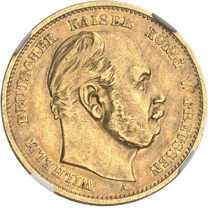 Preußen, Wilhelm I. (1861-1888). 10. Mark 1886, A, Berlin.