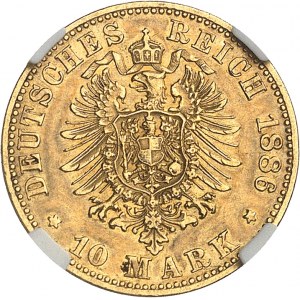 Prusko, Vilém I. (1861-1888). 10 značka 1886, A, Berlín.