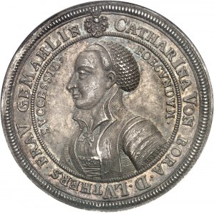 Sasko-Gotha-Altenburg, Fridrich II (1691-1732). Medaila, 200. výročie reformácie, C. Wermuth 1717.