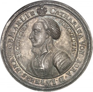 Saksonia-Gotha-Altenburg, Fryderyk II (1691-1732). Medal z okazji 200-lecia reformacji, autor: C. Wermuth 1717.