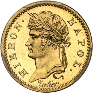 Vestfálsko, Jerome Napoleon (1807-1813). 5 franků Or, Flan bruni (PROOF) 1813, C, Paris.