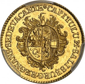 Salzburg (bishopric of), vacant see (1772). Ducat 1772, Vienna.